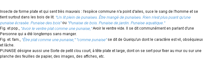 Définition punaise ACAD 1932