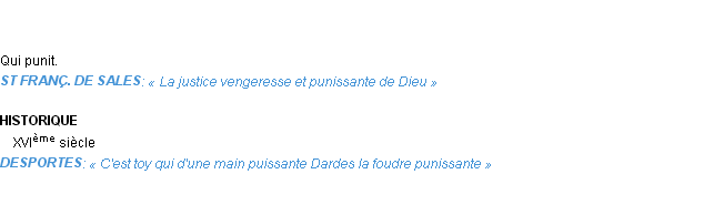 Définition punissant Emile Littré