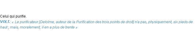 Définition purificateur Emile Littré