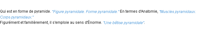 Définition pyramidal ACAD 1932