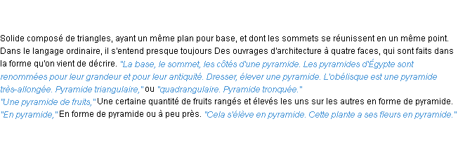 Définition pyramide ACAD 1835