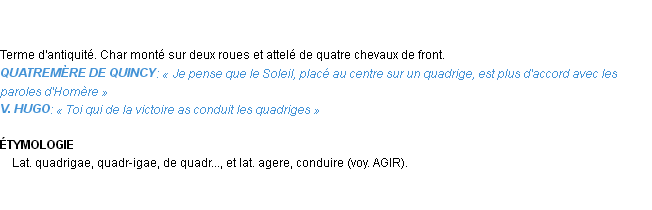 Définition quadrige Emile Littré