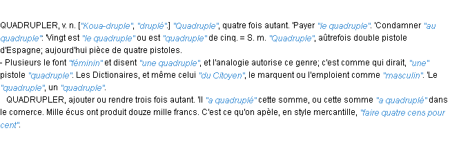 Définition quadruple JF.Feraud