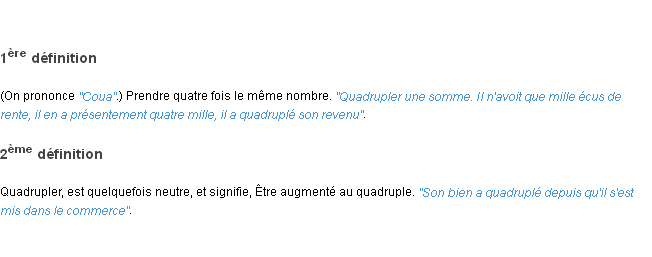Définition quadrupler ACAD 1798