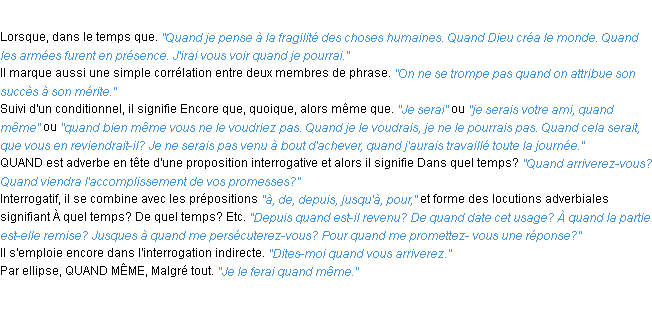 Définition quand ACAD 1932