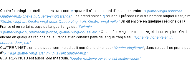 Définition quatre-vingts ACAD 1932