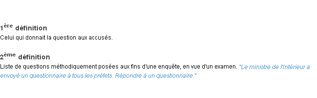 Définition questionnaire ACAD 1932