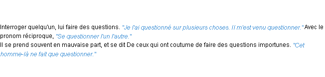 Définition questionner ACAD 1835