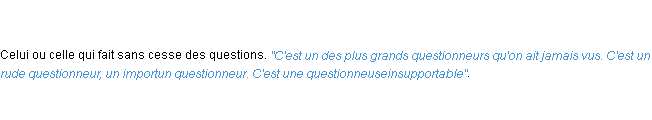 Définition questionneur ACAD 1798