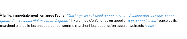Définition queue à queue ACAD 1762