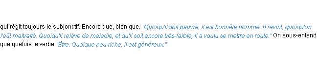 Définition quoique ACAD 1835