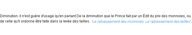 Définition rabaissement ACAD 1798