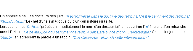 Définition rabbin ACAD 1835