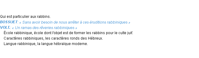 Définition rabbinique Emile Littré