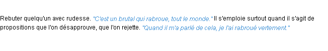 Définition rabrouer ACAD 1932