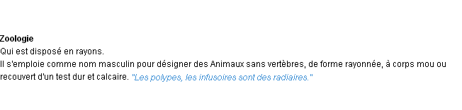 Définition radiaire ACAD 1932