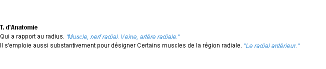 Définition radial ACAD 1932