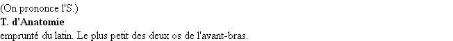 Définition radius ACAD 1932