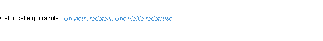 Définition radoteur ACAD 1932