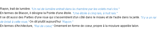 Définition rai ACAD 1932