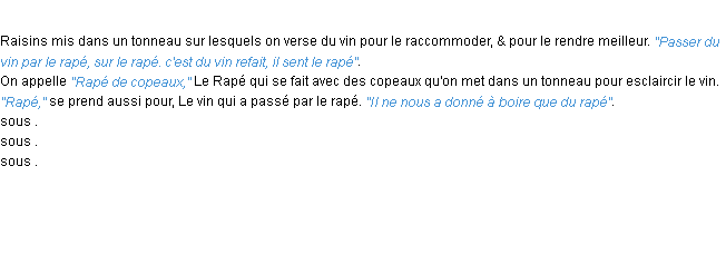 Définition rape ACAD 1694