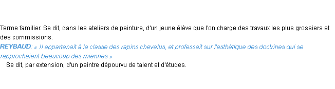 Définition rapin Emile Littré