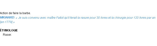 Définition rasure Emile Littré