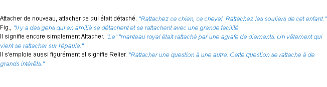 Définition rattacher ACAD 1932