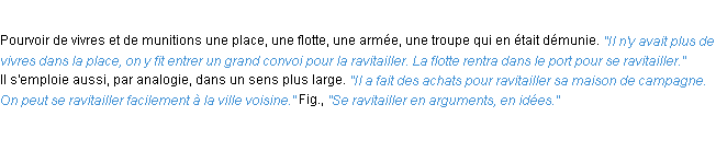 Définition ravitailler ACAD 1932