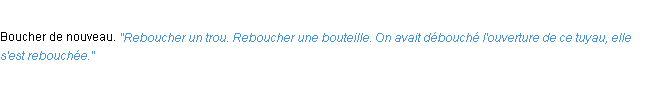 Définition reboucher ACAD 1932