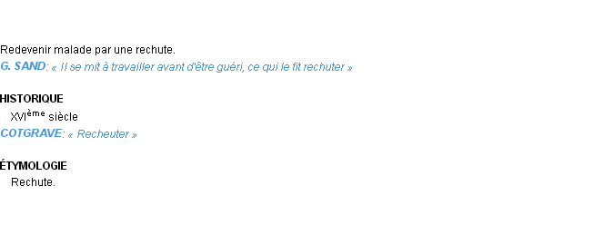 Définition rechuter Emile Littré