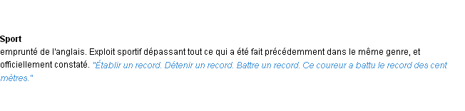 Définition record ACAD 1932