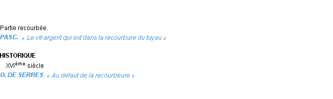 Définition recourbure Emile Littré