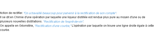 Définition rectification ACAD 1798