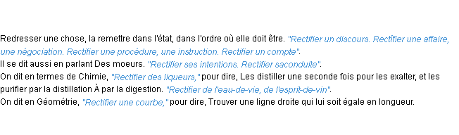 Définition rectifier ACAD 1798