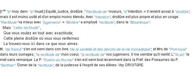 Définition rectitude JF.Feraud