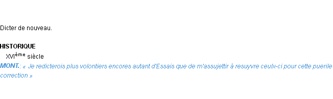 Définition redicter Emile Littré