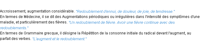 Définition redoublement ACAD 1932