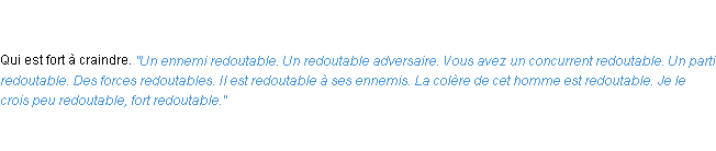 Définition redoutable ACAD 1835