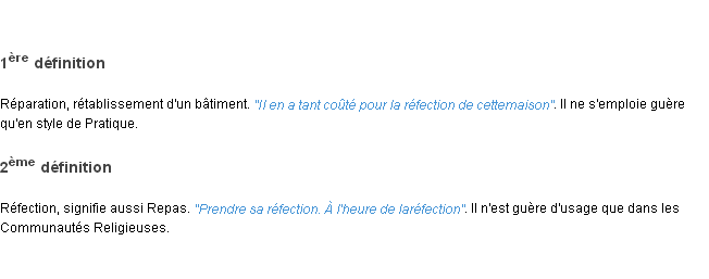 Définition réfection ACAD 1798