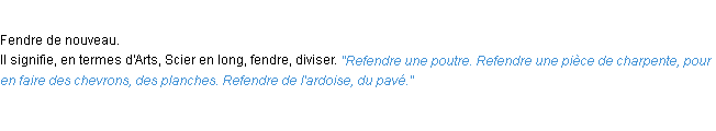 Définition refendre ACAD 1932