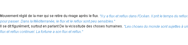 Définition reflux ACAD 1835