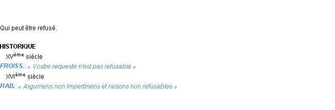 Définition refusable Emile Littré