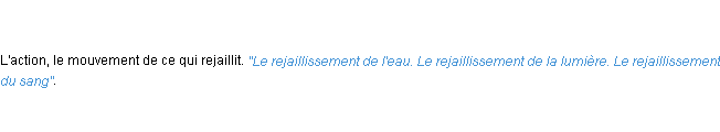 Définition rejaillissement ACAD 1798