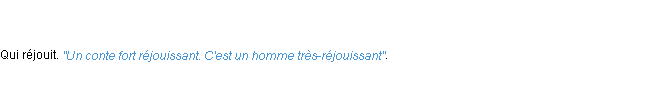 Définition réjouissant ACAD 1798