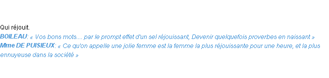 Définition réjouissant Emile Littré