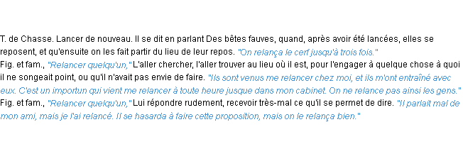 Définition relancer ACAD 1835