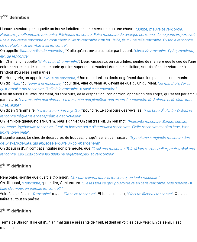 Définition rencontre ACAD 1798