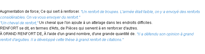 Définition renfort ACAD 1932