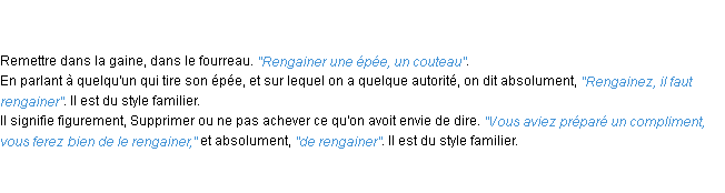 Définition rengainer ACAD 1798